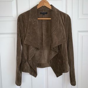 Lightweight Draped Jacket in Vegan Suede
